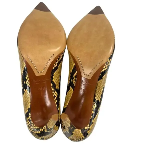 Ralph lauren purple label Armissa Ayers python pumps heels sz 38